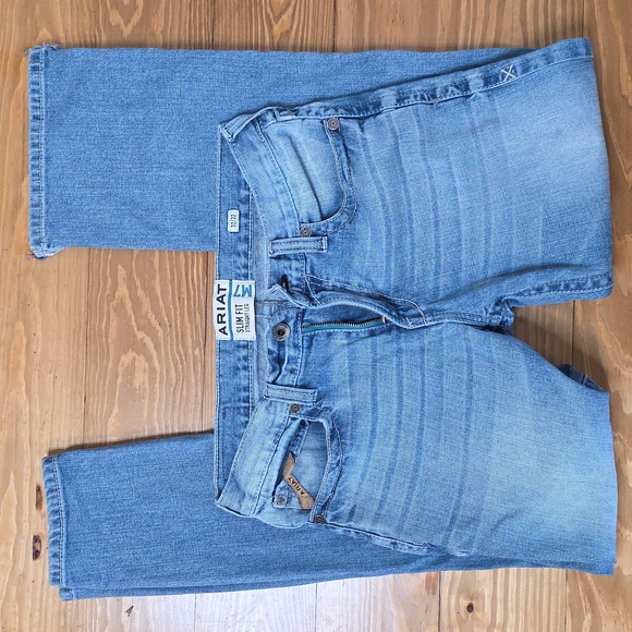 Ariat Light Blue Jeans M7 slim Fit Straight Leg 32x32 - Picture 6 of 7